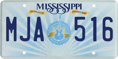 MS license plate MJA516