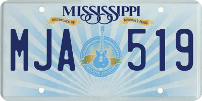 MS license plate MJA519