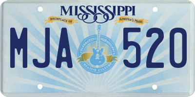 MS license plate MJA520