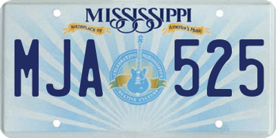 MS license plate MJA525