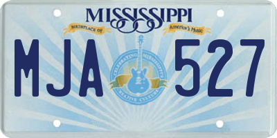 MS license plate MJA527