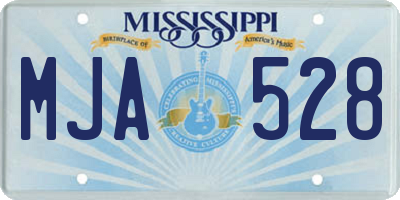 MS license plate MJA528
