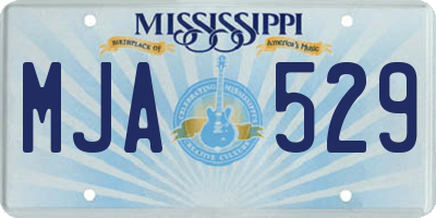MS license plate MJA529