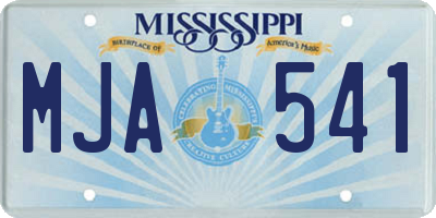 MS license plate MJA541