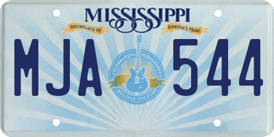 MS license plate MJA544