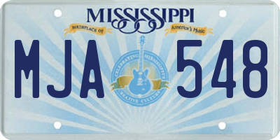 MS license plate MJA548