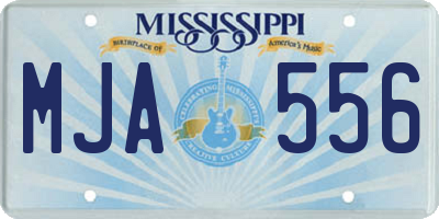MS license plate MJA556
