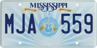 MS license plate MJA559