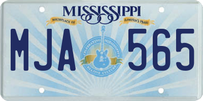 MS license plate MJA565