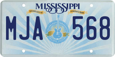 MS license plate MJA568