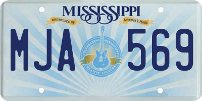 MS license plate MJA569