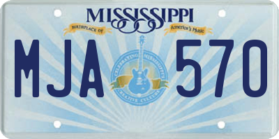 MS license plate MJA570