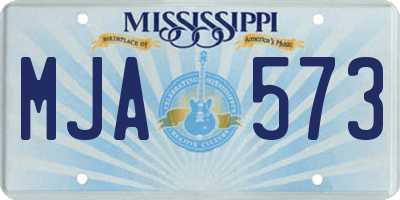 MS license plate MJA573