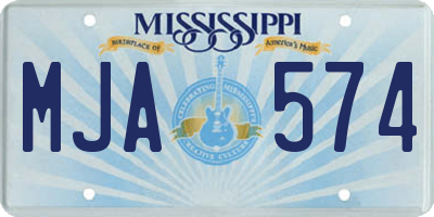 MS license plate MJA574