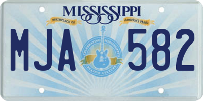 MS license plate MJA582