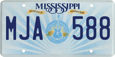 MS license plate MJA588