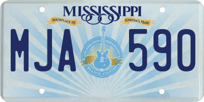 MS license plate MJA590