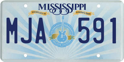 MS license plate MJA591