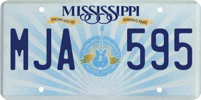 MS license plate MJA595