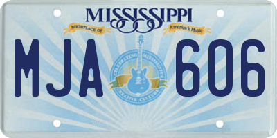 MS license plate MJA606