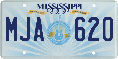 MS license plate MJA620