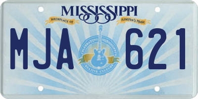 MS license plate MJA621