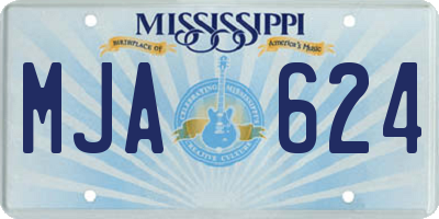 MS license plate MJA624