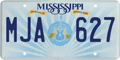 MS license plate MJA627