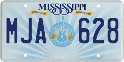 MS license plate MJA628