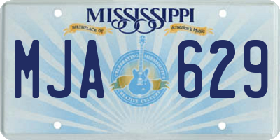 MS license plate MJA629