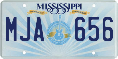 MS license plate MJA656