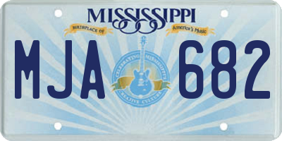 MS license plate MJA682