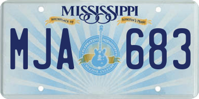 MS license plate MJA683