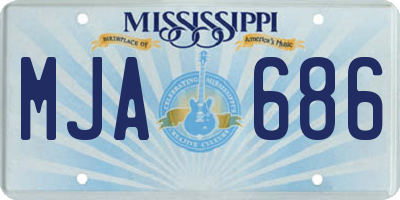 MS license plate MJA686