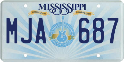 MS license plate MJA687