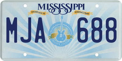 MS license plate MJA688
