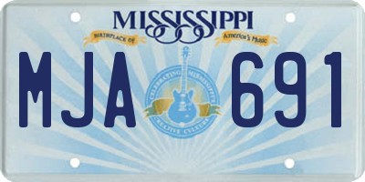 MS license plate MJA691