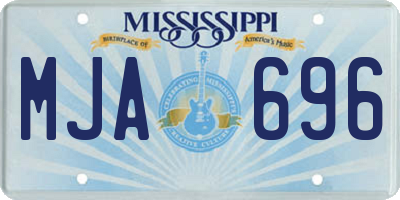 MS license plate MJA696