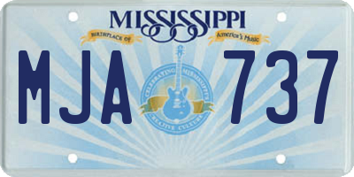 MS license plate MJA737