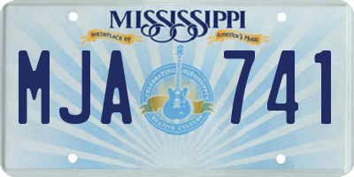 MS license plate MJA741