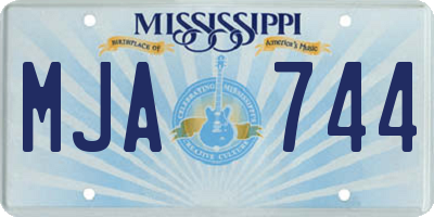 MS license plate MJA744