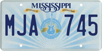 MS license plate MJA745