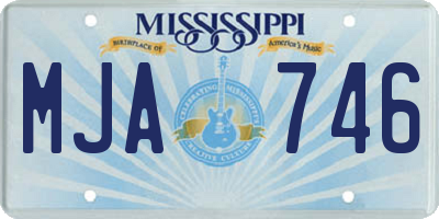 MS license plate MJA746