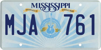 MS license plate MJA761