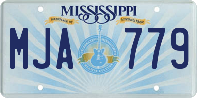 MS license plate MJA779