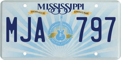 MS license plate MJA797