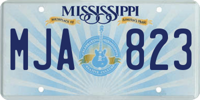 MS license plate MJA823