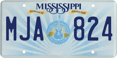 MS license plate MJA824