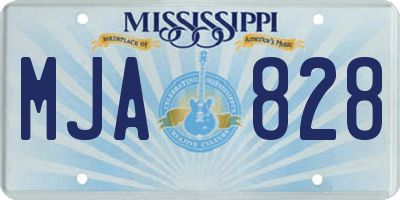 MS license plate MJA828