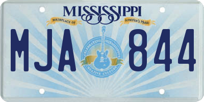 MS license plate MJA844